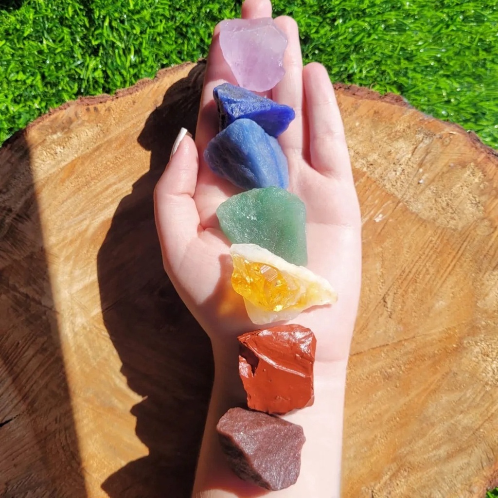 Kit Pedras Brutas Naturais Dos 7 Chakras Shopee Brasil