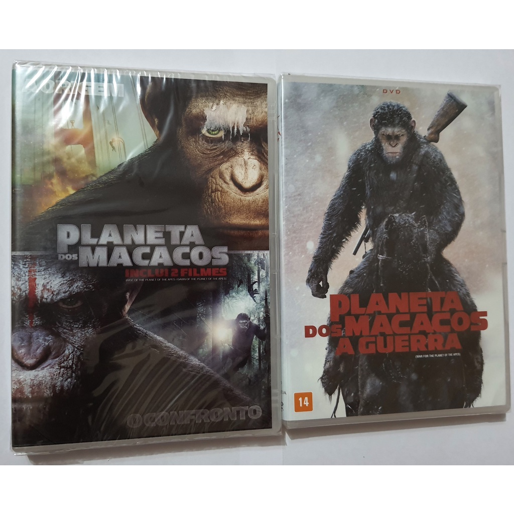 DVDs Trilogia Planeta Dos Macacos 3 Filmes A Origem O Confronto A