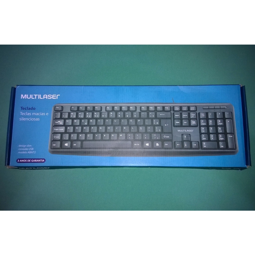 Teclado Usb Slim Preto Tc Multilaser Shopee Brasil