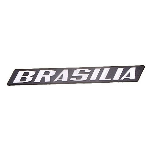 Emblema Brasilia Vw Brasilia Cromado Fundo Preto Shopee Brasil