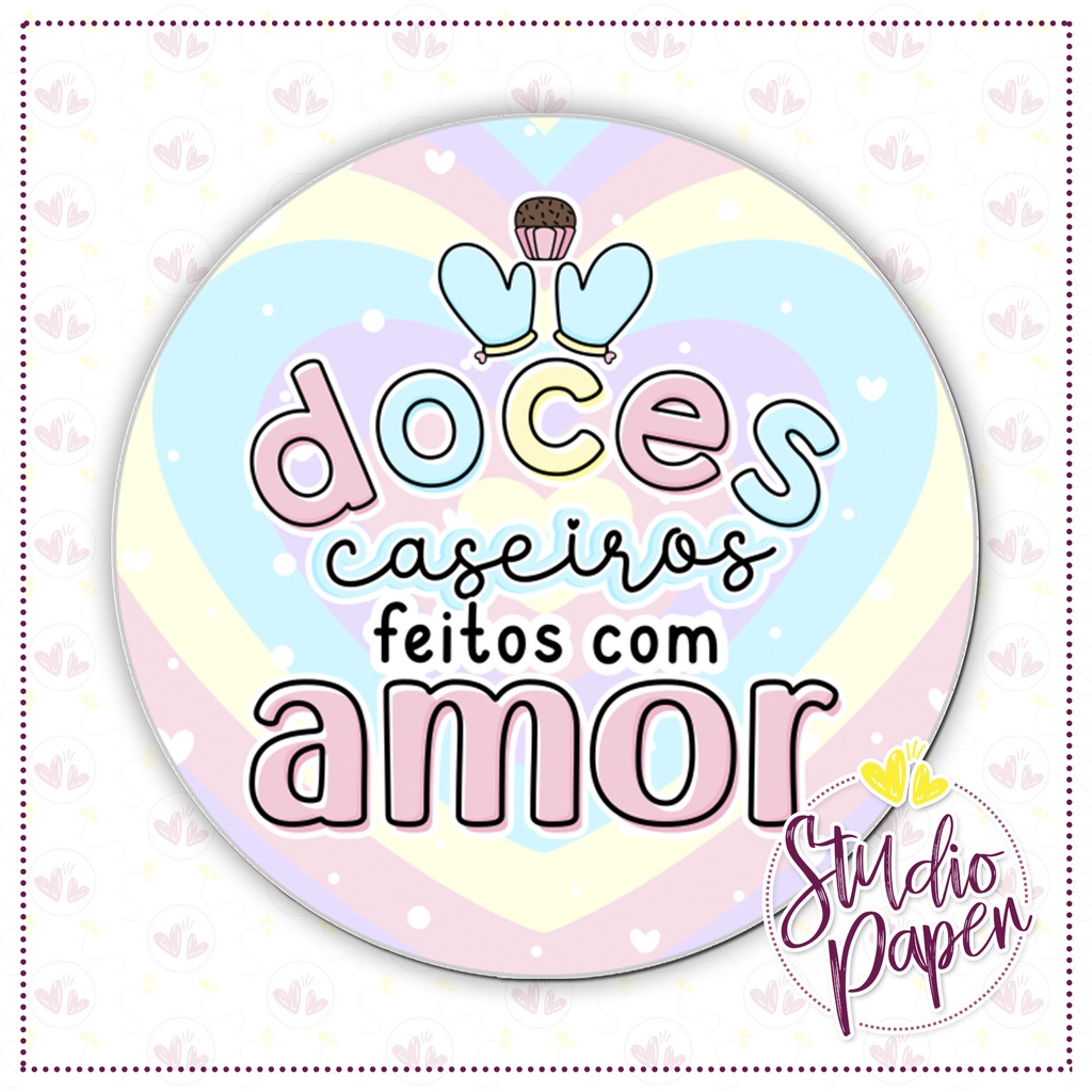 Adesivos Etiquetas Para Confeitaria X Cm Redondo Shopee