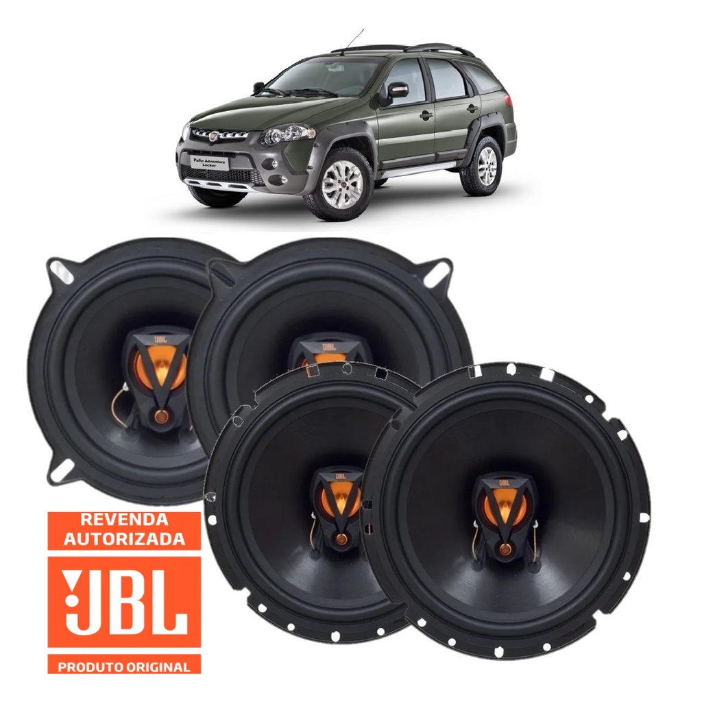 Kit Alto Falante Palio Weekend Original JBL 200w Dianteiro E Traseiro