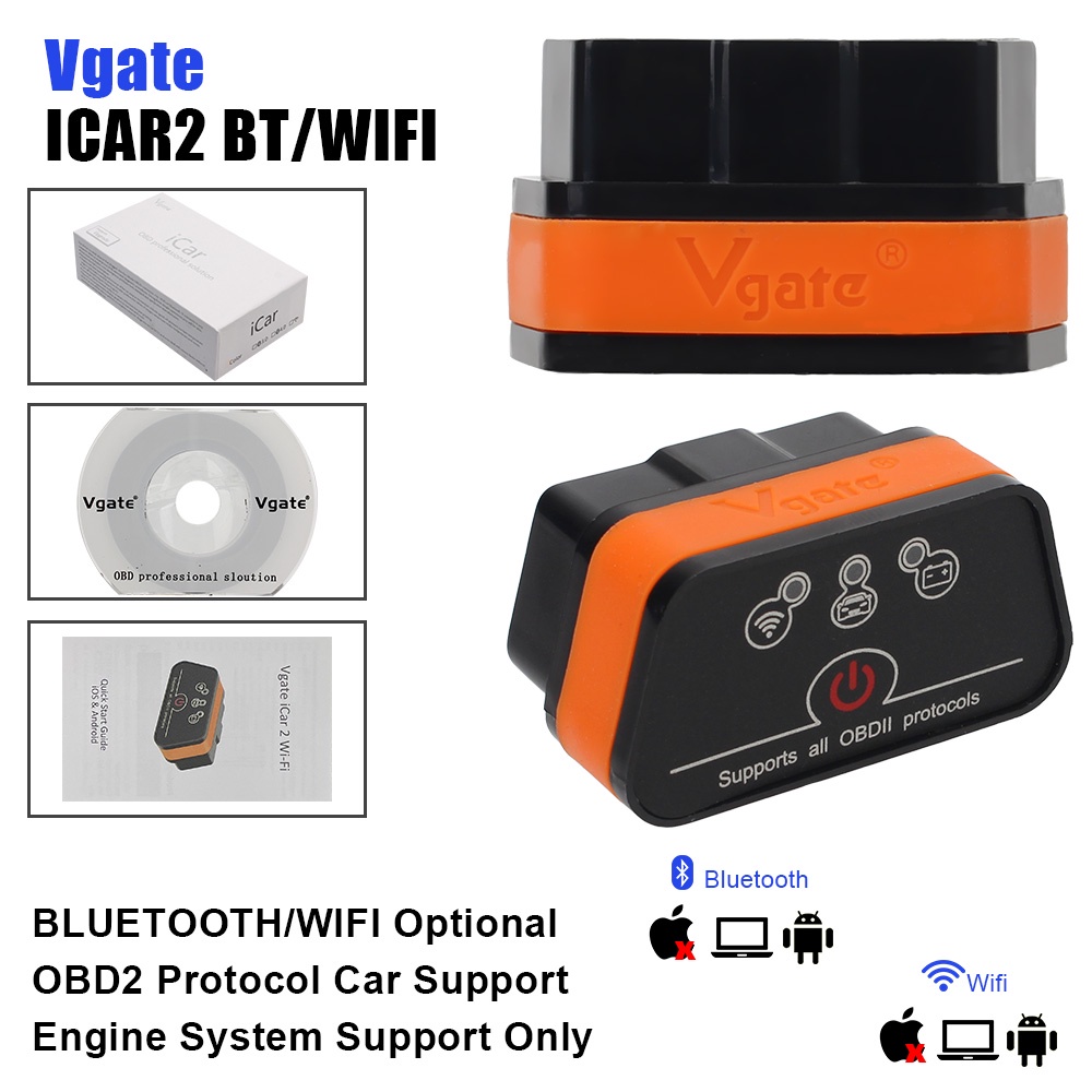 ELM327 OBD2 WIFI Bluetooth Vgate Icar2 Para Android Leitor De Código De