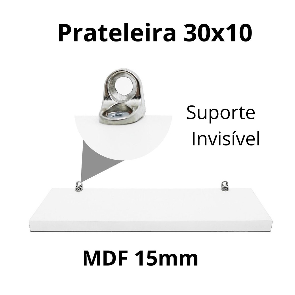 Prateleira Mdf Branco X Cm Shopee Brasil