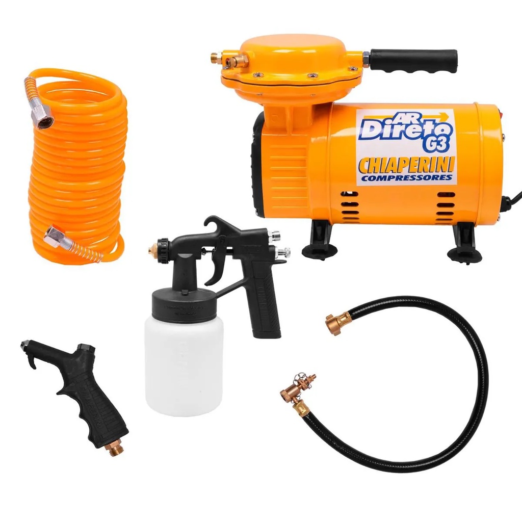 Compressor De Ar Direto Tufao Pintura G3 Acessorios 40psi 1 3hp