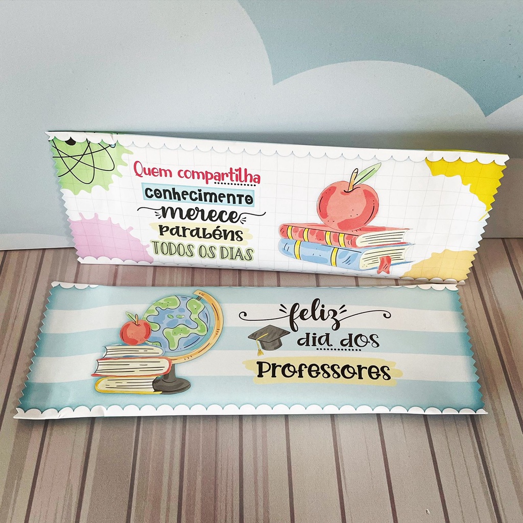 5 Capas Para Chocolate Dia Dos Professores Lembrancinha Dia Dos