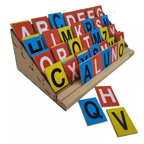 Alfabeto Móvel Degrau Letras Coloridas em MDF Alfabetização Infantil letras Shopee Brasil