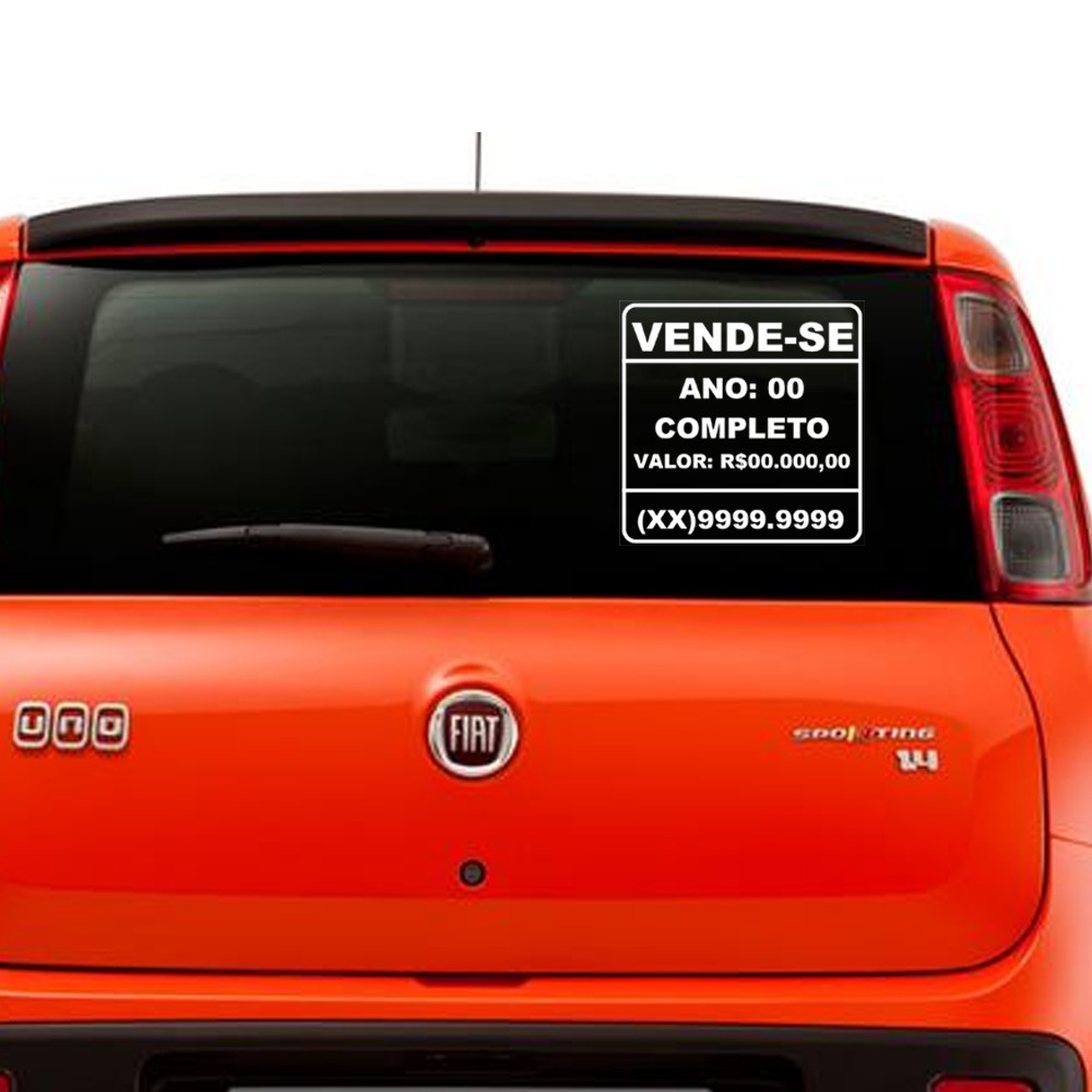 Adesivo Vende Se Para Vidro De Carro Shopee Brasil