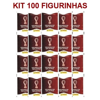 Kit 100 Figurinhas Do Album Da Copa Do Mundo 2022 Qatar 20 Pacotes