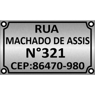 Placa Nome De Rua Numero De Casa Cep Apartamento Loja Logradouro