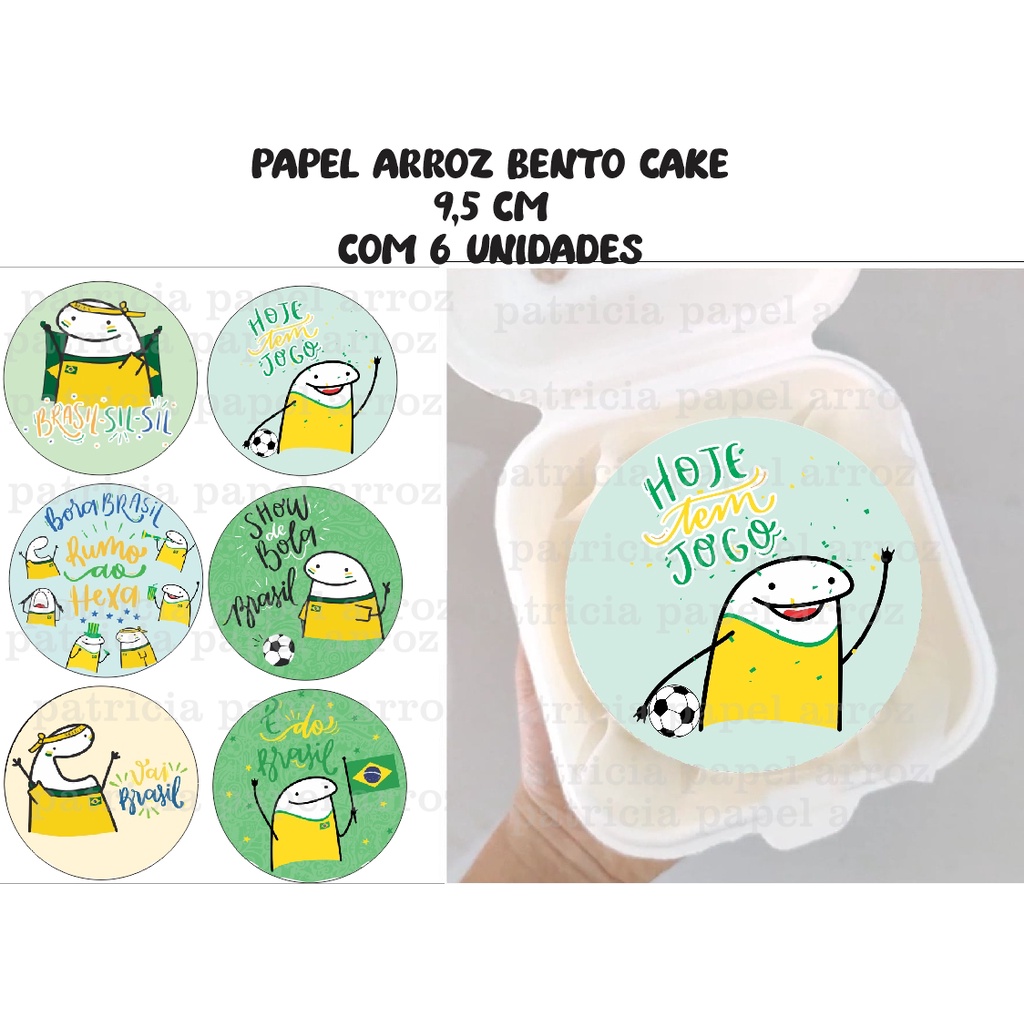 Papel De Arroz Bento Cake Papel Arroz Copa Do Mundo Mini Bolo Bolo