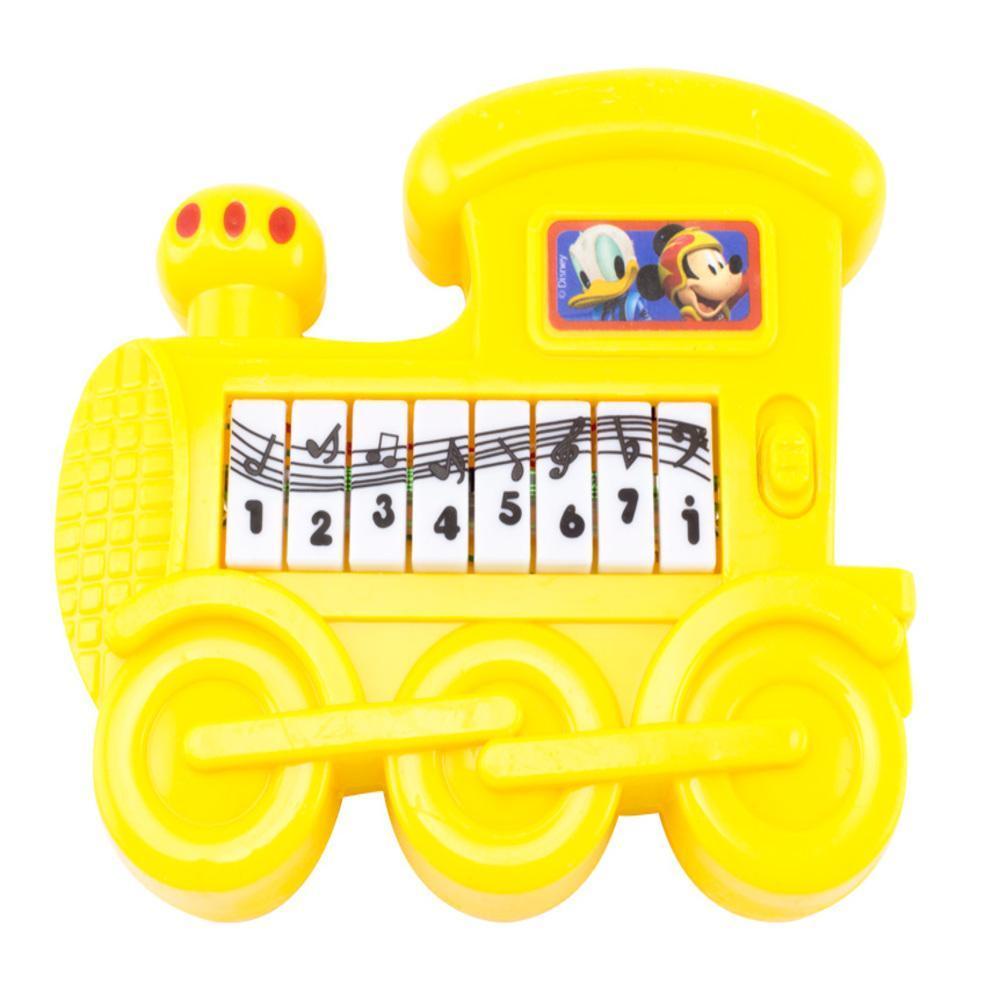 Teclado Trenzinho Infantil Mini Piano Brinquedo Musical Mickey Disney