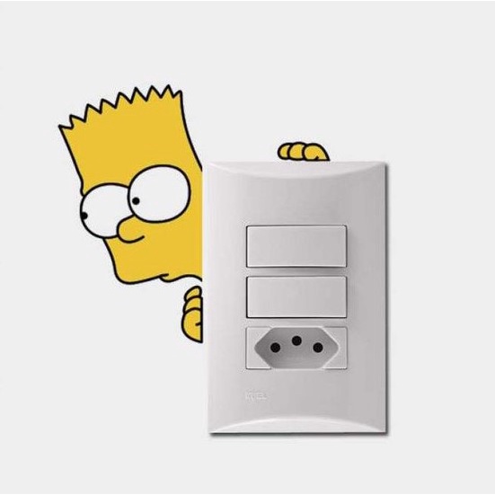 Adesivo De Tomada Ou Interruptor Bart Simpsons Shopee Brasil