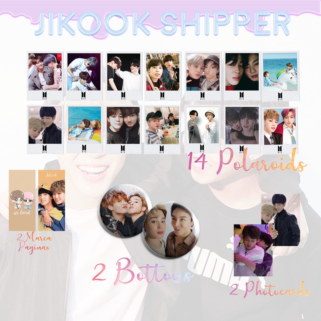 Kit Jikook Brinde Polaroid Botton Fanmade Bts Kpop Jimin Jungkook