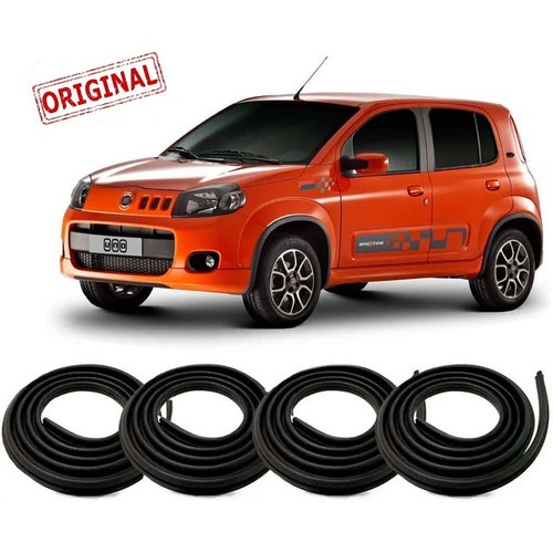 Kit Borrachas Portas Novo Fiat Uno Vivace Original Shopee Brasil