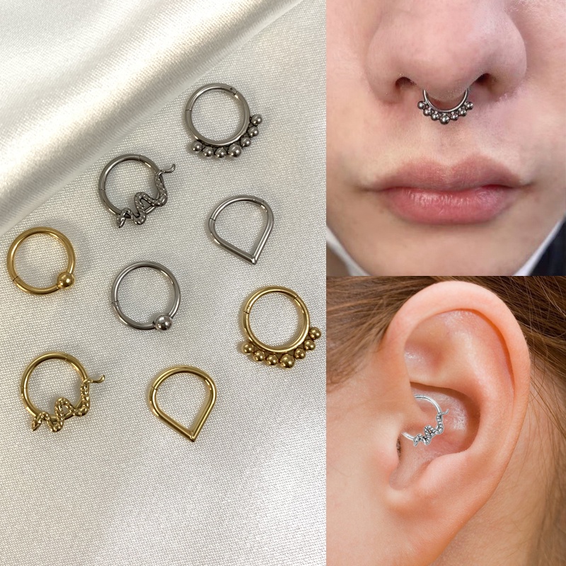 Piercing De Nariz Septo Argola Daith 1 Pc Brinco 16g 316L Aço Cirúrgico