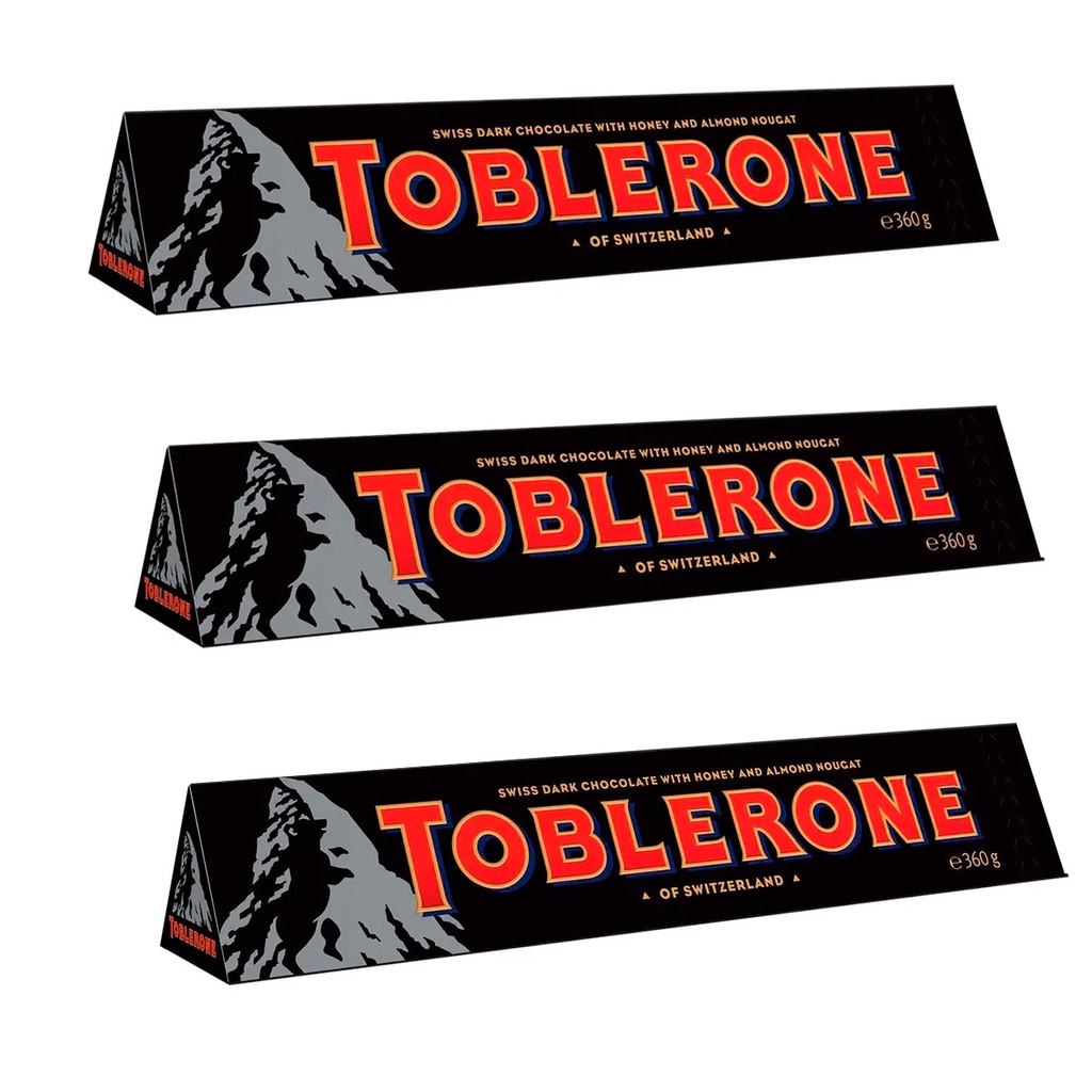 Kit 3 Chocolates Toblerone Dark Meio Amargo 100g Shopee Brasil