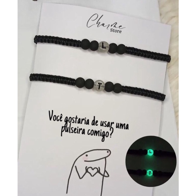 Pulseiras Para Casal Ou Amizades Inicial Shopee Brasil