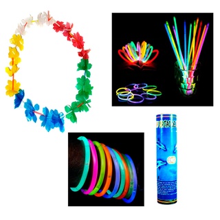 Kit Festa Balada Casamento 100 Pulseira Neon 100 Colar Havaiano