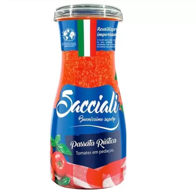 Molho De Tomate Passata Rustica Sacciali Vidro G Shopee Brasil