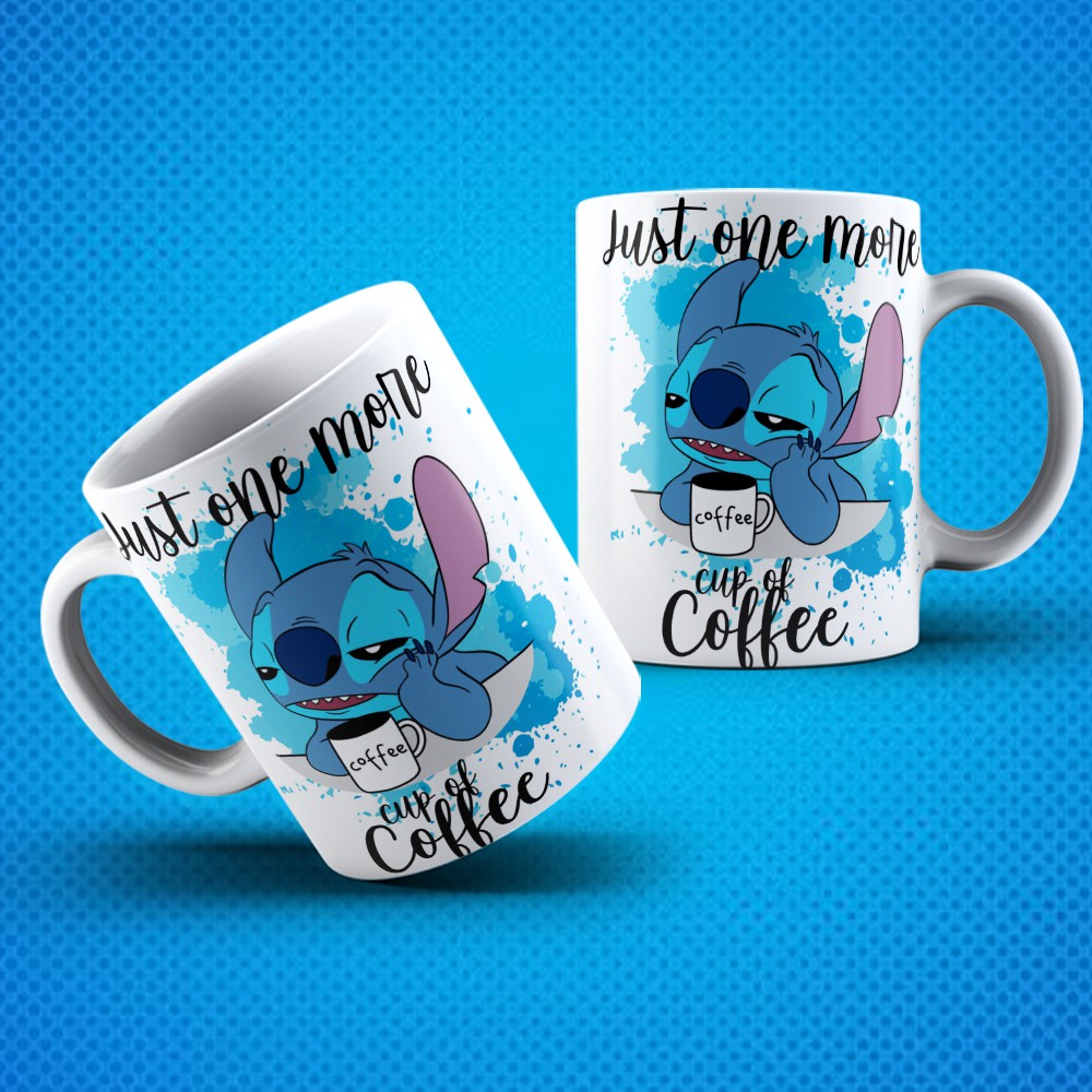 Caneca Personalizada Lilo Stich Just One More Coffee Shopee Brasil