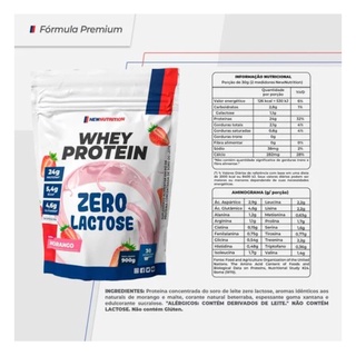 Whey Protein Morango Zero Lactose New Nutrition Shopee Brasil