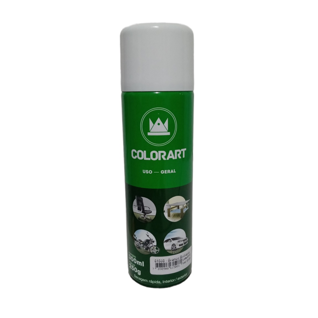 Tinta Spray Branco Brilhante Uso Geral Colorart Ml Shopee Brasil