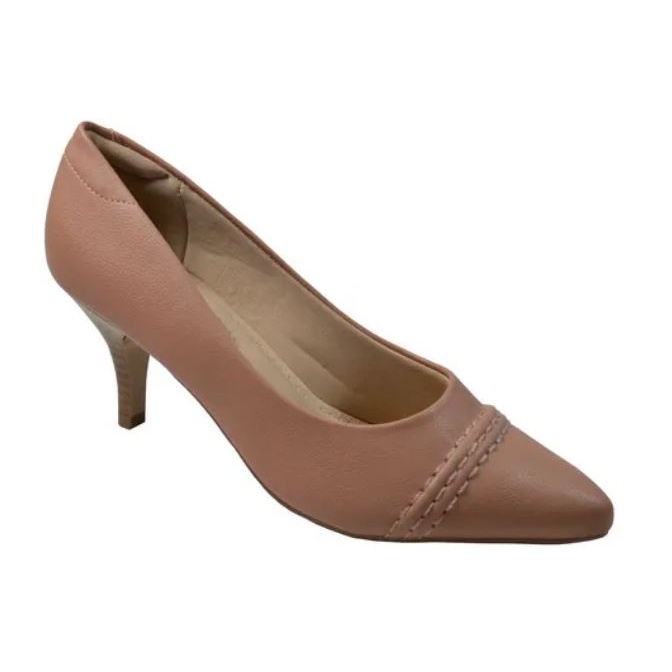 Scarpin Beira Rio Modare Sapato Feminino Nude Shopee Brasil