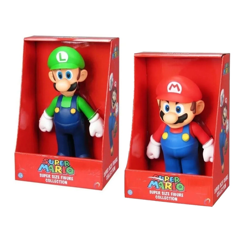 Kit Bonecos Grandes Super Mario E Luigi Cm Cole O Shopee Brasil