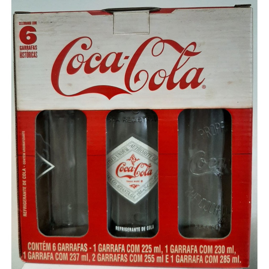 Coleção Retrô 6 Garrafas Coca Cola Comemorativas Vidro Shopee Brasil