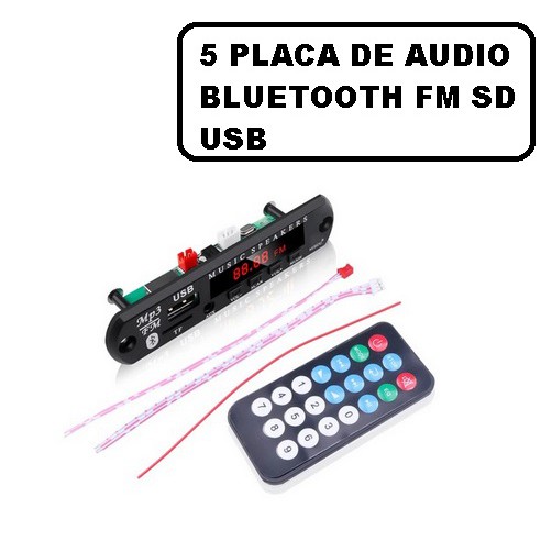 Kit Placa Leitor Decodificador Usb P Caixa Ativa Mp Fm Aux