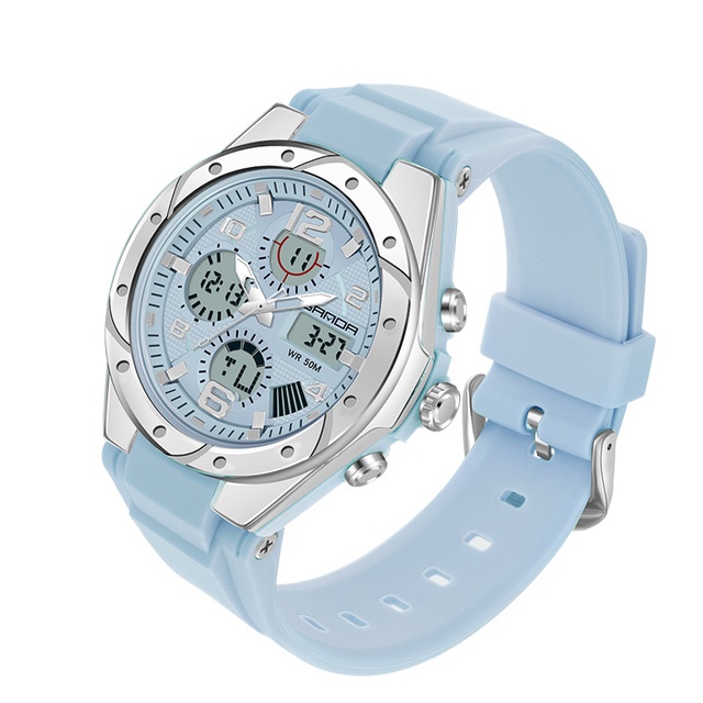 Sanda Sky Blue Watch For Women Rel Gio De Pulso Eletr Nico Digital