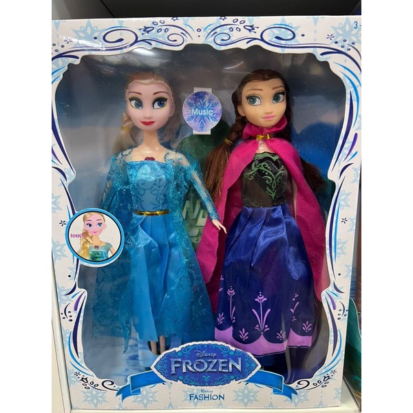 Kit C Bonecas Frozen Anna E Elza Emite Som Infantil Disney Cm