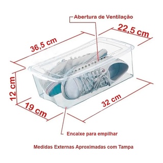 Caixa Organizadora Empilhaveis Sapateira Caixas Embalagem