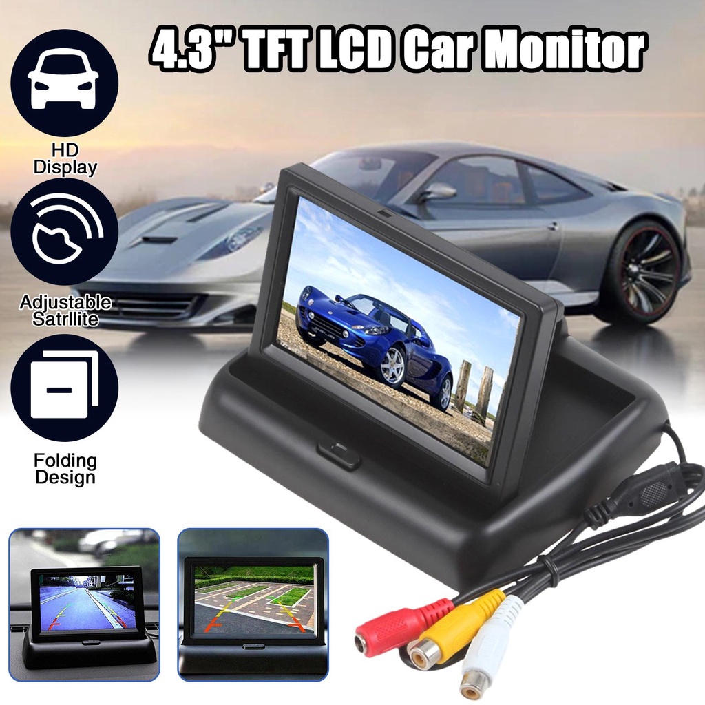 4 3 Polegada TFT LCD Monitor Do Carro Rear View Camera Backup Driving