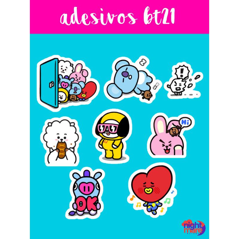 Adesivo BTS BT21 Shopee Brasil