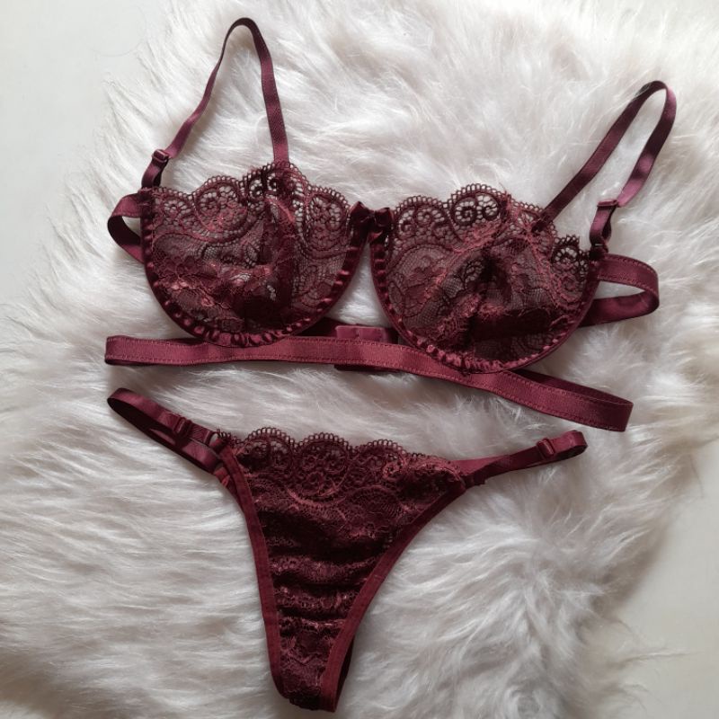 Conjunto Lingerie Gringa Sem Bojo Aro Shopee Brasil