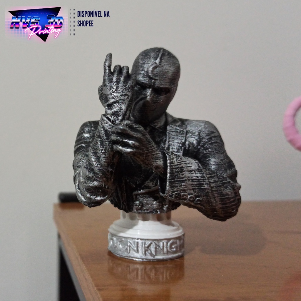 Busto Marvel Moon Knight Cavaleiro Da Lua Mr Knight Shopee