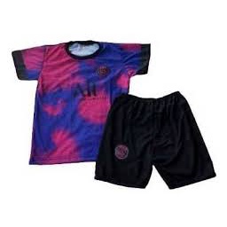 Conjunto Do Paris Saint Germain Roxo Rosa Infantil Uniforme Top D