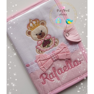 Capa Porta Caderneta De Vacina Ursinha Princesa Patywork Shopee Brasil