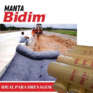 Manta Bidim Geotexil 100 M2 P Drenagem Amanco Drena Solo Shopee Brasil