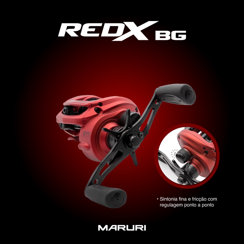 Carretilha Red X Bg Esquerda Maruri Drag 8kg Shopee Brasil