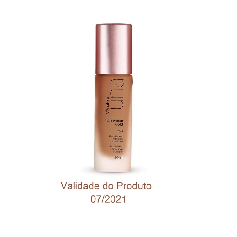 Base Matte Gold Natura Una Fps 25 Castanho 20 30 Ml Shopee Brasil