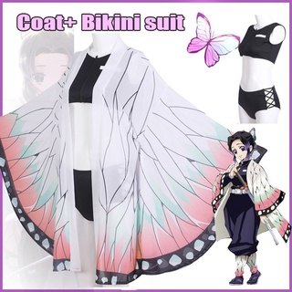 Demon Slayer Shinobu Kocho Cosplay Kimetsu No Yaiba Bikini Beach