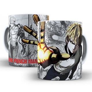 Caneca One Punch Man Saitama Genos Garou Porcelana 325ml Shopee Brasil