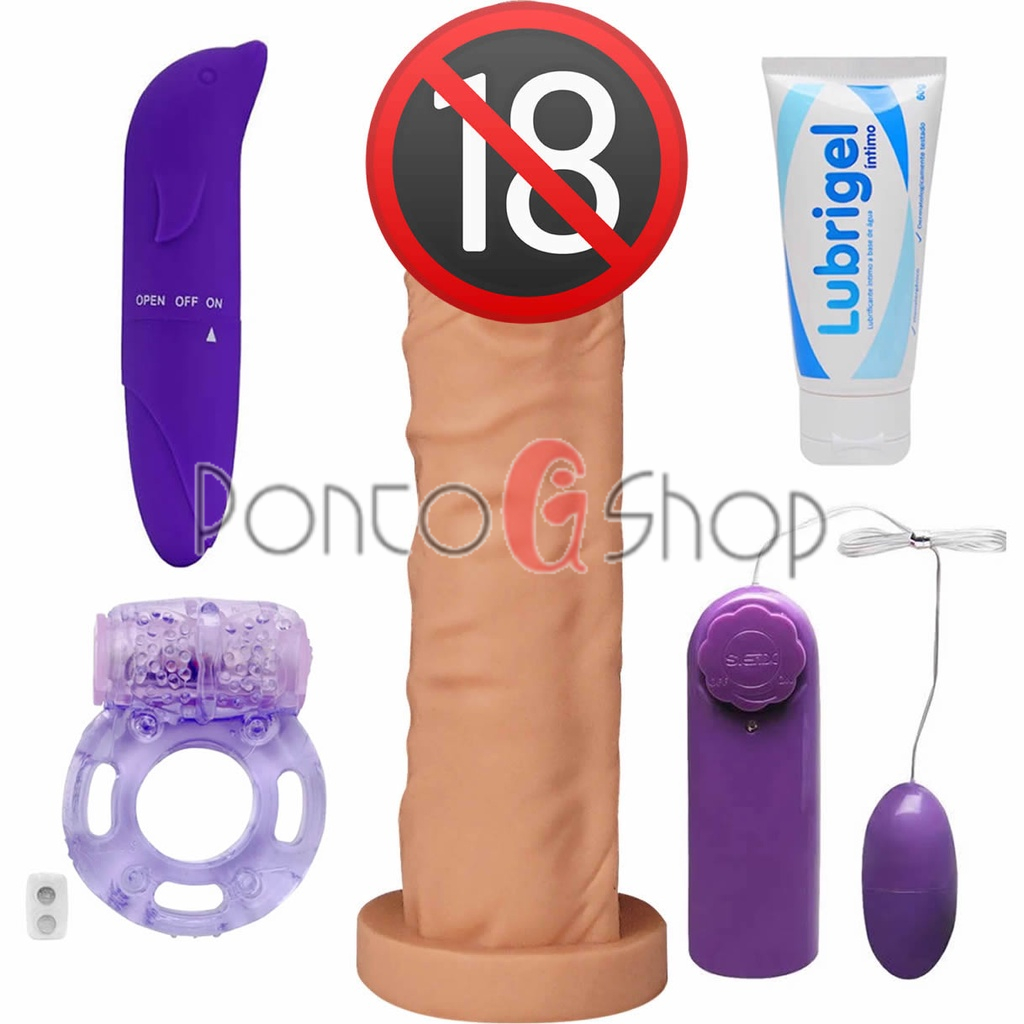 Kit Prazer Total P Nis Sex Shop Real Stico Maci O Vibrador Feminino