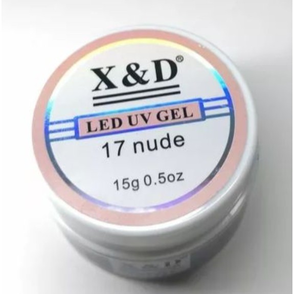 Gel Xed Alongamento Unha Acrigel Porcelana Fibra Nude 17 15gr Led Uv X