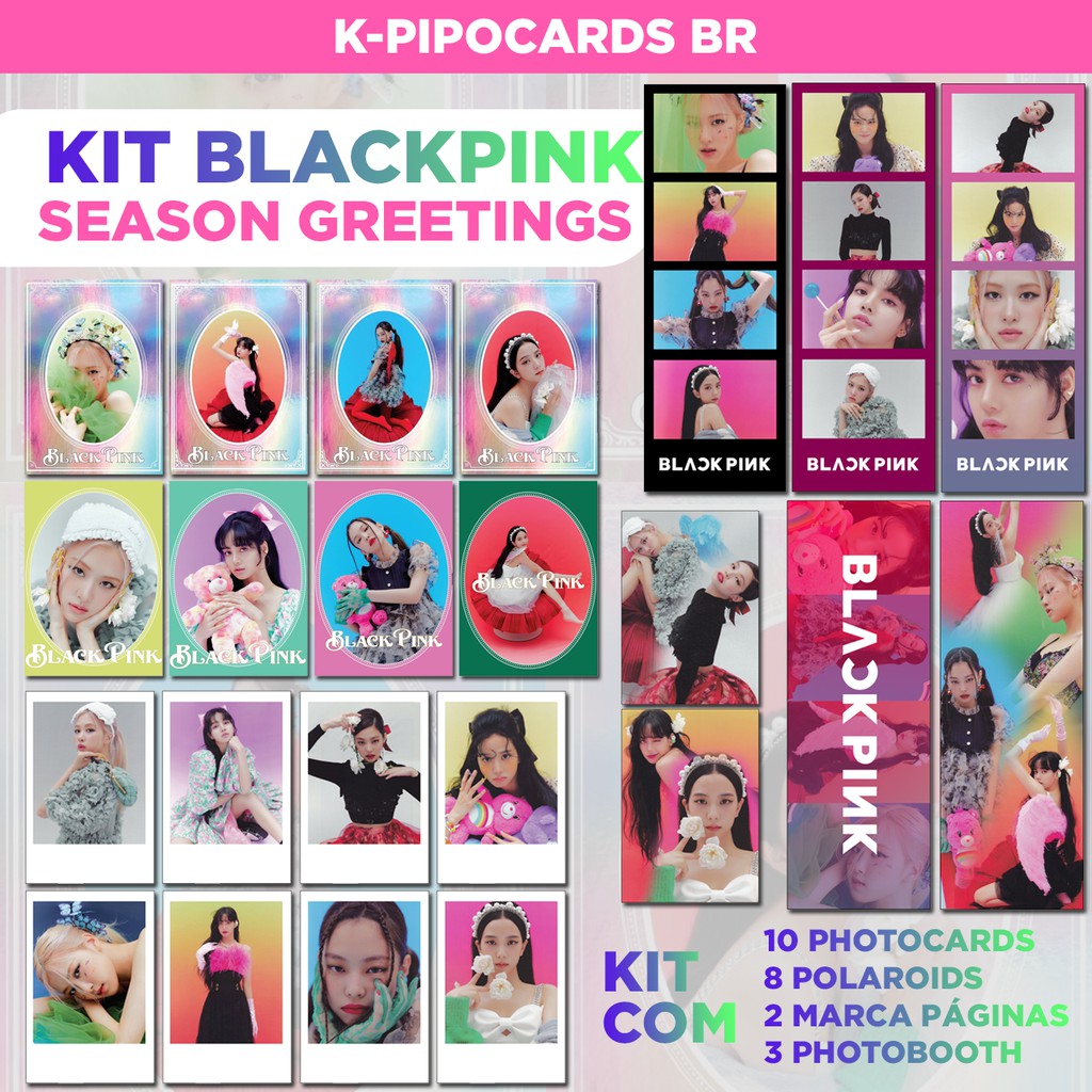 KIT BLACKPINK FANMADE SEASON GREETINGS PHOTOCARDS POLAROIDS MARCA