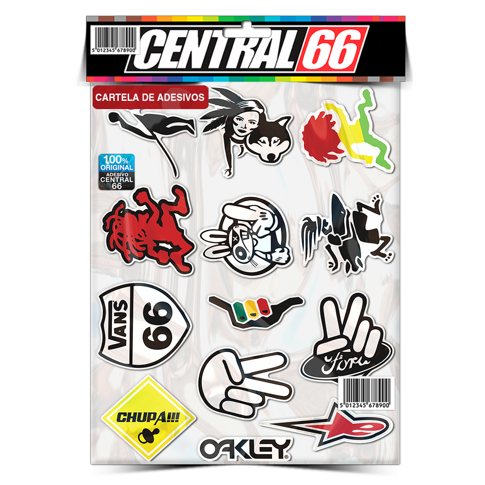 Cartela Adesivos Tuning M P Individual Stickers Moto Carro Bike