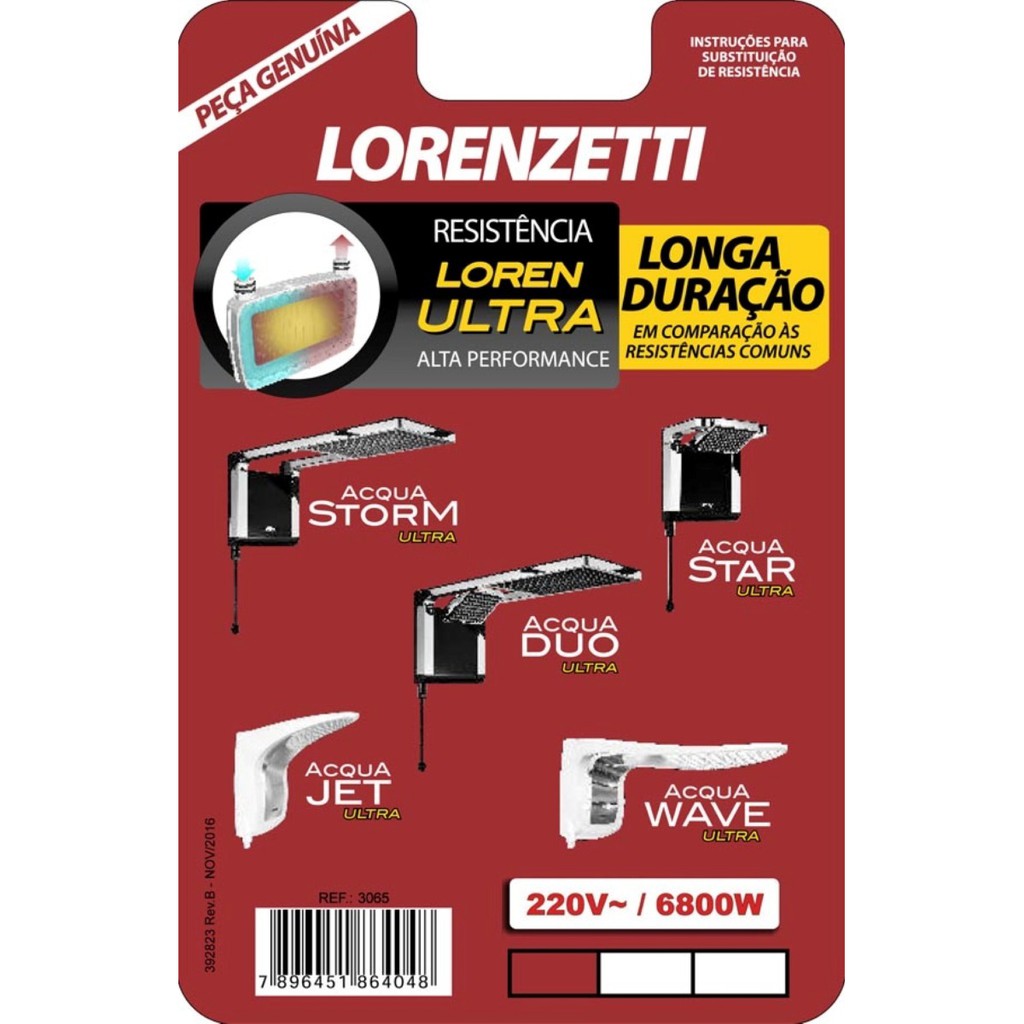 Resist Ncia Lorenzetti Loren Ultra Para Os Chuveiros Acqua Storm Star